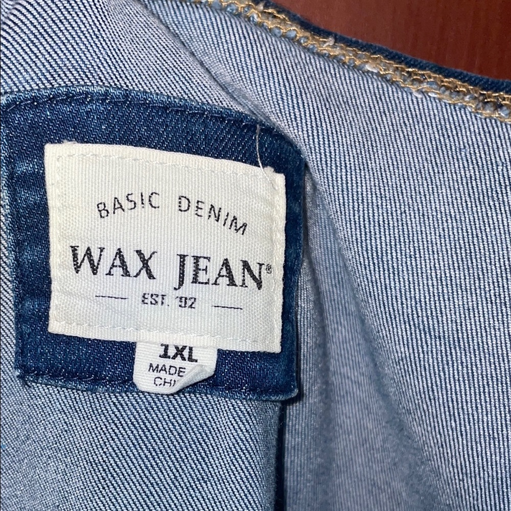 Wax Jean Basic Denim jumpsuit size 1xlarge